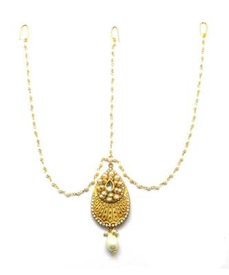 White Gold Plated Maang Tikka 3