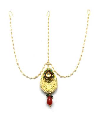 Multicolor Gold Plated Maang Tikka 2