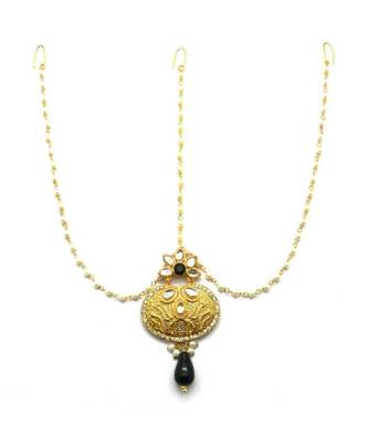 Black Gold Plated Maang Tikka 1