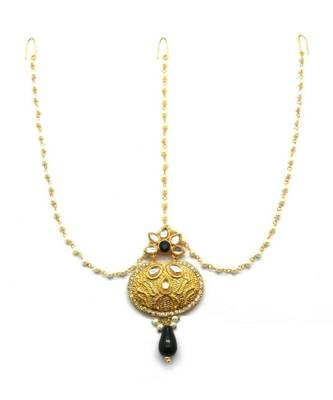 Black Gold Plated Maang Tikka 3
