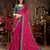 Pink printed georgette saree with blouse