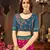 Pink printed georgette saree with blouse