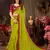 Green printed georgette saree with blouse