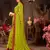 Green printed georgette saree with blouse