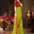 Green printed georgette saree with blouse