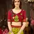 Green printed georgette saree with blouse