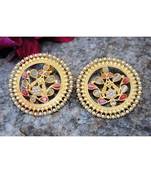 Pink and White Onyx Stud Earrings