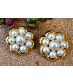 Pearly Floral Stud Earrings