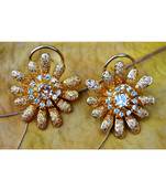Floral American Diamond Stud Earrings