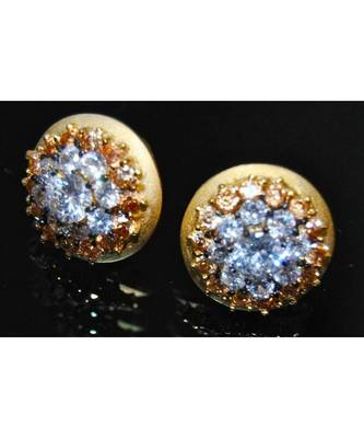 Topaz and Diamond Studed Earrings 1
