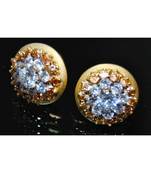 Topaz and Diamond Studed Earrings