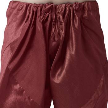 Maroon Printed Dupion Silk Kurta Pajama 5