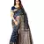 Navy Blue Woven Art Silk Saree With Blouse