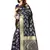 Navy Blue Woven Art Silk Saree With Blouse