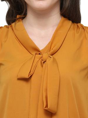 Yellow plain crepe tops 5