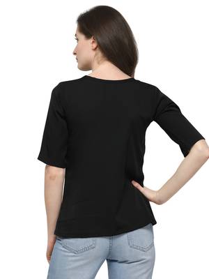 Black plain crepe tops 4