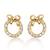 18K gold plated  bow earring for women