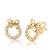 18K gold plated  bow earring for women