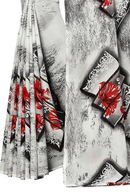 Multicolor printed Georgette saree with blouse 4