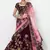 purple embroidered velvet bridal lehenga set choli with dupatta