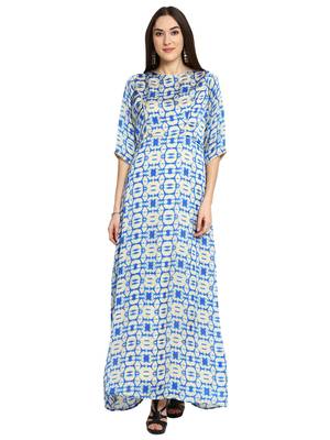 Faun Blue Printed Maxi Dress 1