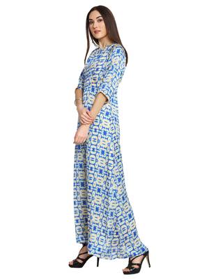 Faun Blue Printed Maxi Dress 2