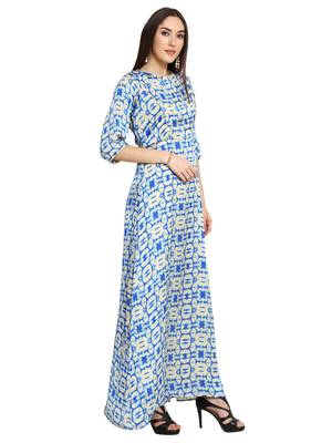 Faun Blue Printed Maxi Dress 3