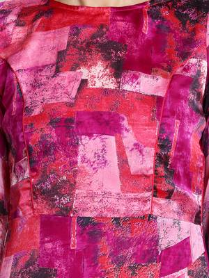 Fuschia Purple Printed Maxi Dress 5