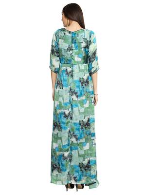 Green Printed Maxi Dress 4