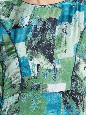 Green Printed Maxi Dress 5