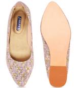 Women Grey Ethnic Printed Block Heels