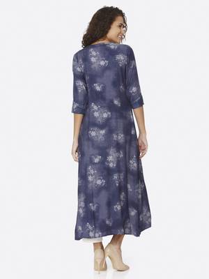 Blue printed viscose kurtas-and-kurtis 2