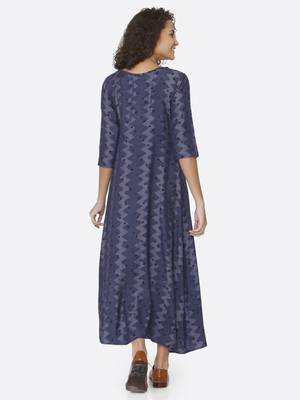 Blue printed viscose kurtas-and-kurtis 2