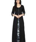Black Jacket Rayon Maxi Dress