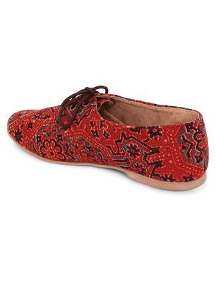 Women Brown Canvas Oxford Casual Shoes 3