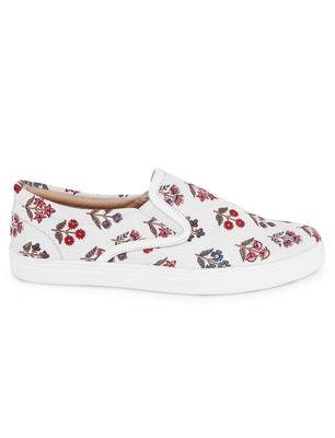 Men White Printed Sneakers 4