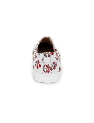 Men White Printed Sneakers 5