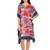 Red Multi Cold Shoulder Kaftan Dress