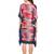 Red Multi Cold Shoulder Kaftan Dress