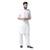 White Plain Jute Kurta Pajama