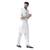 White Plain Jute Kurta Pajama