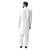 White Plain Jute Kurta Pajama