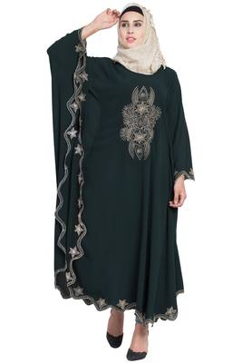 Black Plain Crepe Abaya 1