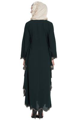 Black Plain Crepe Abaya 2