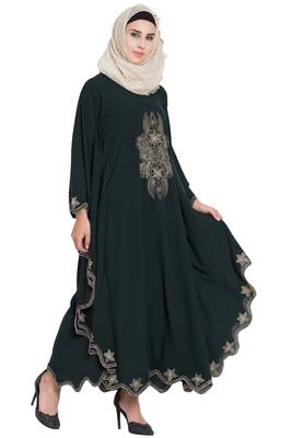 Black Plain Crepe Abaya 4