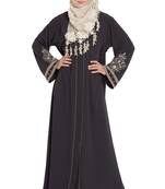 Black Plain Crepe Abaya