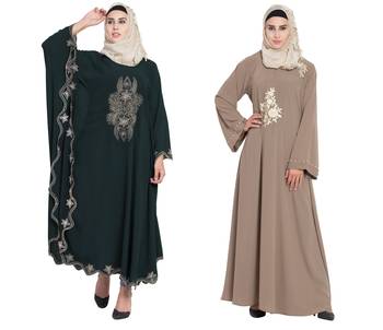 Crepe Combo Abaya (Set Of 2) 1