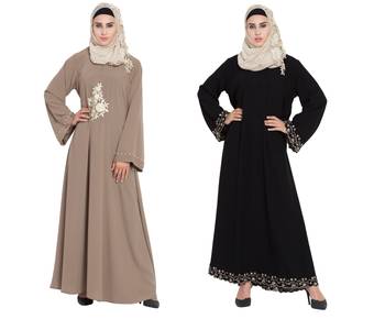 Crepe Combo Abaya (Set Of 2) 1