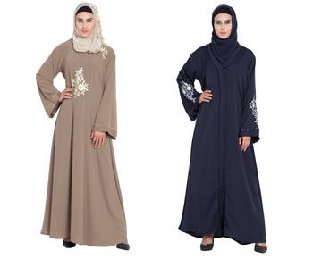 Crepe Combo Abaya (Set Of 2) 1