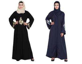 Crepe Combo Abaya (Set Of 2) 1
